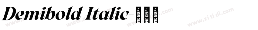 Demibold Italic字体转换